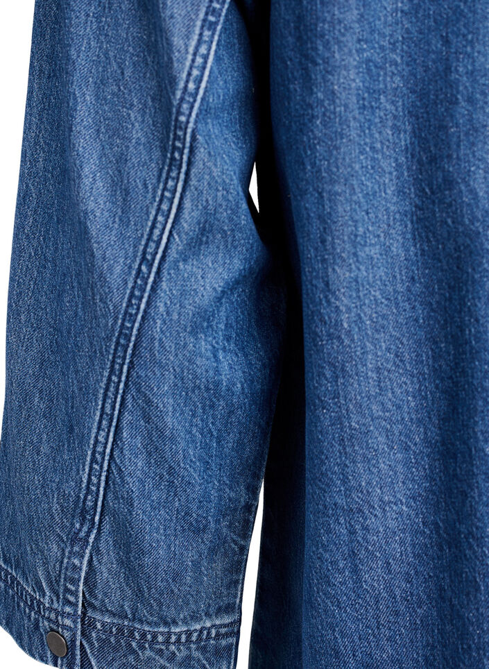 Väljä denimipaita 3/4-hihoilla, Sininen, Packshot image number 3