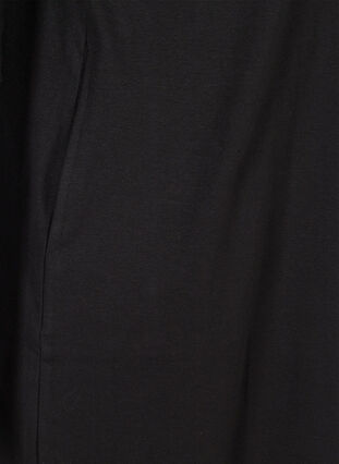 Puuvillamekko 3/4-hihoilla ja taskuilla, Black, Packshot image number 3