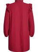 Lyhyt mekko r&ouml;yhel&ouml;ill&auml; ja kimalteella, Tumma Bordeaux, Packshot image number 1