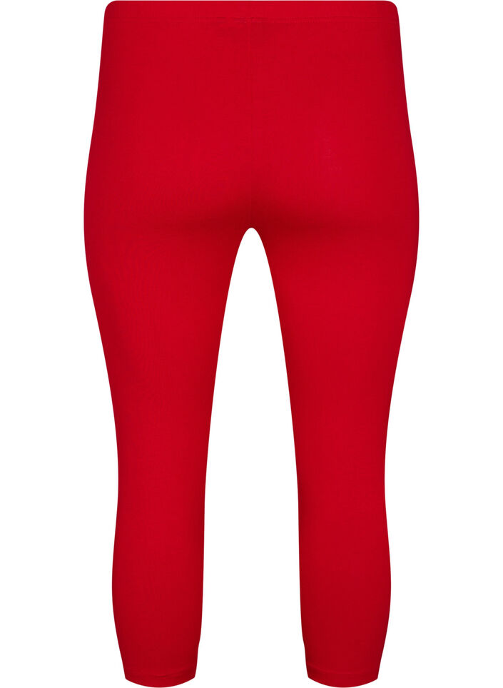 3/4-pituiset viskoosileggingsit, Punainen, Packshot image number 1