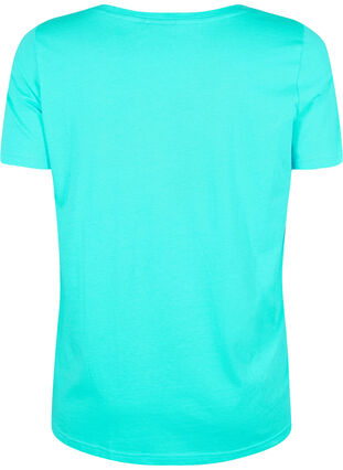 Puuvillainen t-paita painatuksella, Turquoise SUN, Packshot image number 1