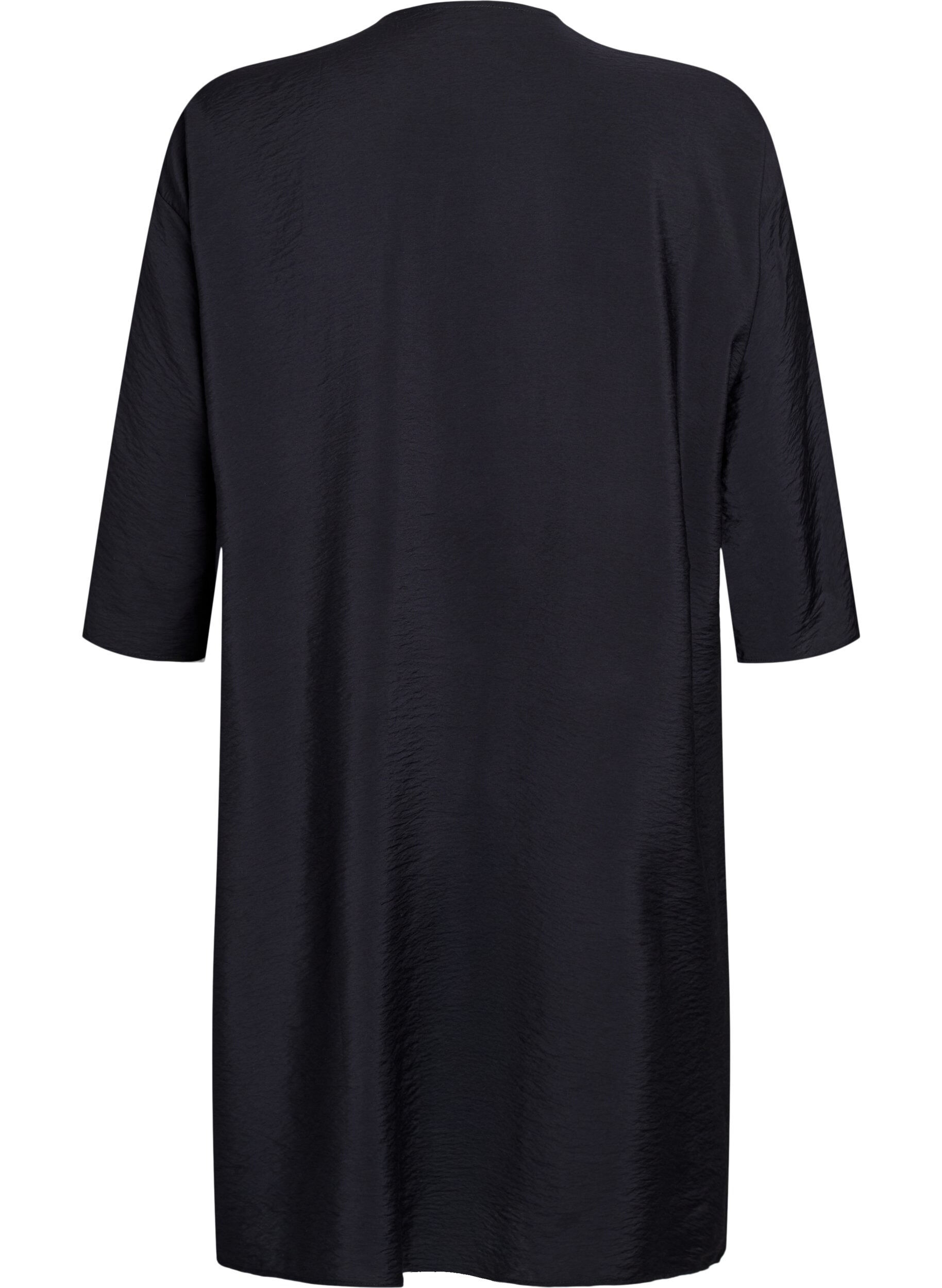 Zizzi Viskoosikimono, &frac34;-mittaiset hihat, Musta, Packshot image number 1