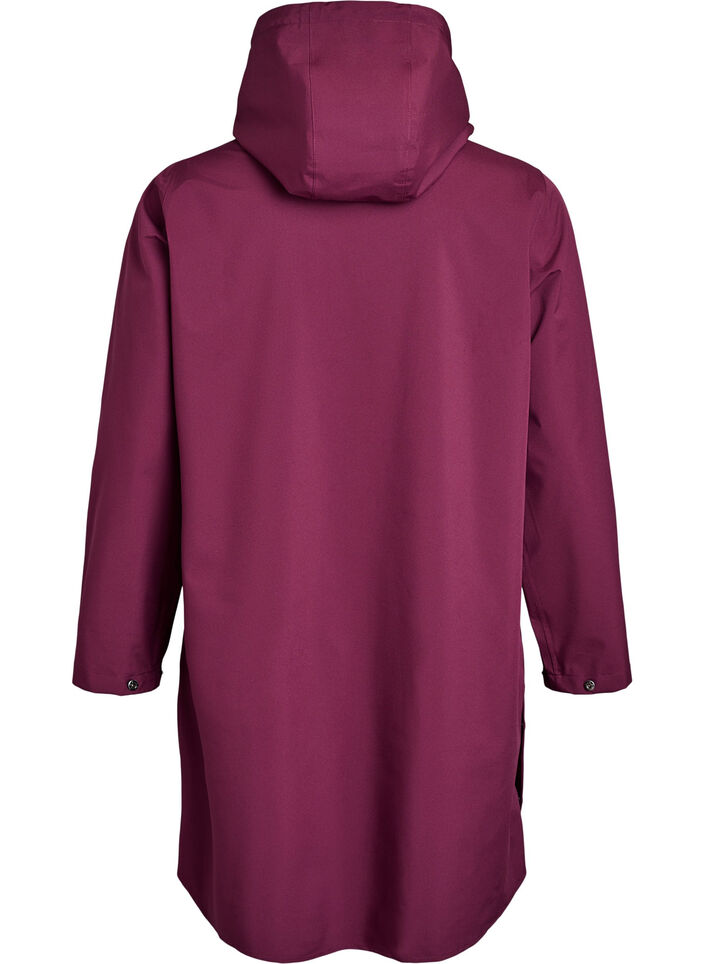 Sadetakki, jossa on taskut ja huppu, Tumma Bordeaux, Packshot image number 1