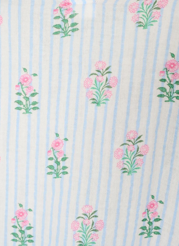 Lyhyt A-linjainen mekko puuvillamusliinista, Vanilja, Packshot image number 2