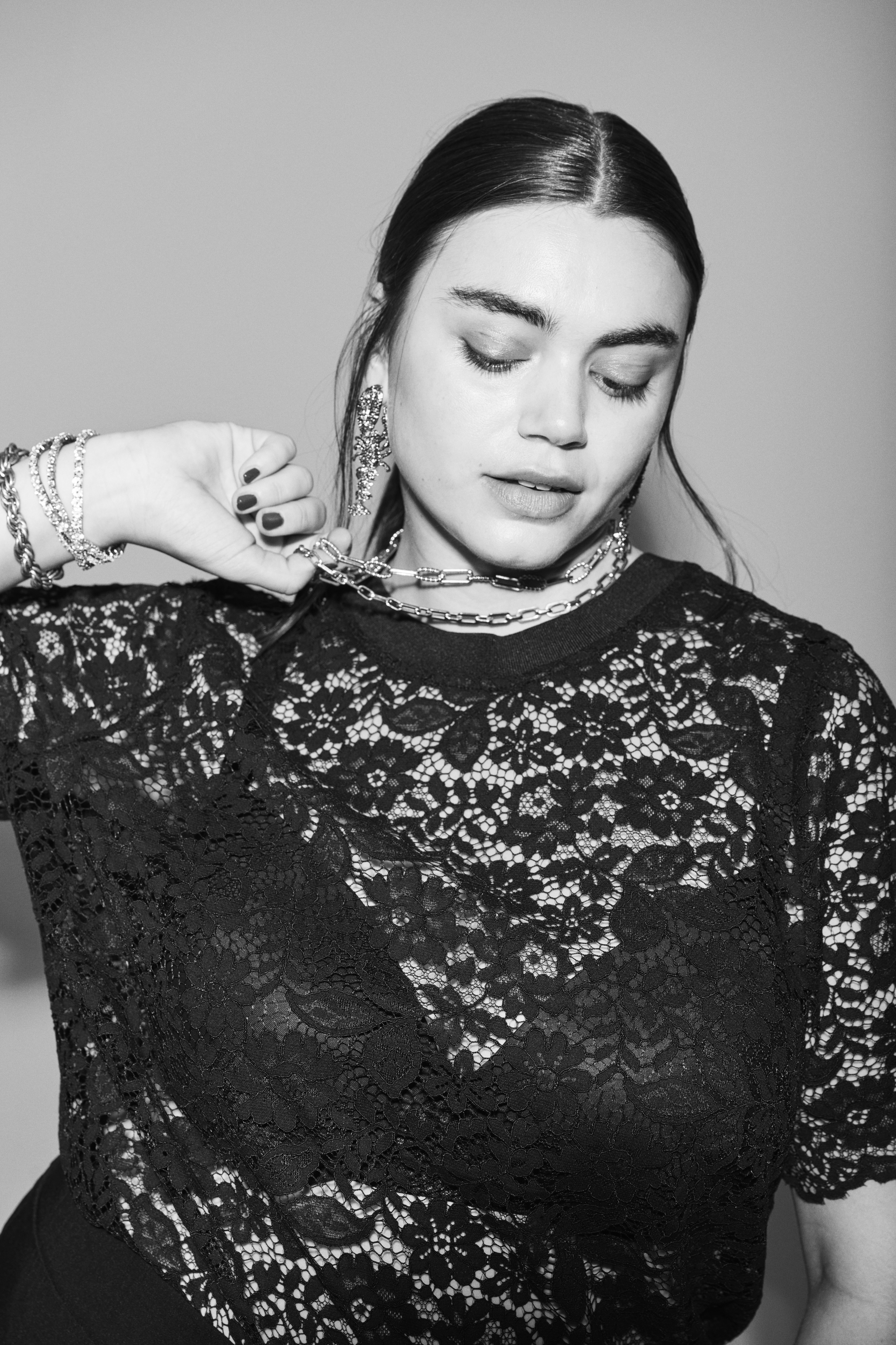 Zizzi Look with lace blouses, , Model