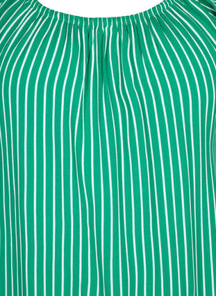 Raidallinen viskoosipusero lyhyillä hihoilla, J.Green/White Stripe, Packshot image number 2