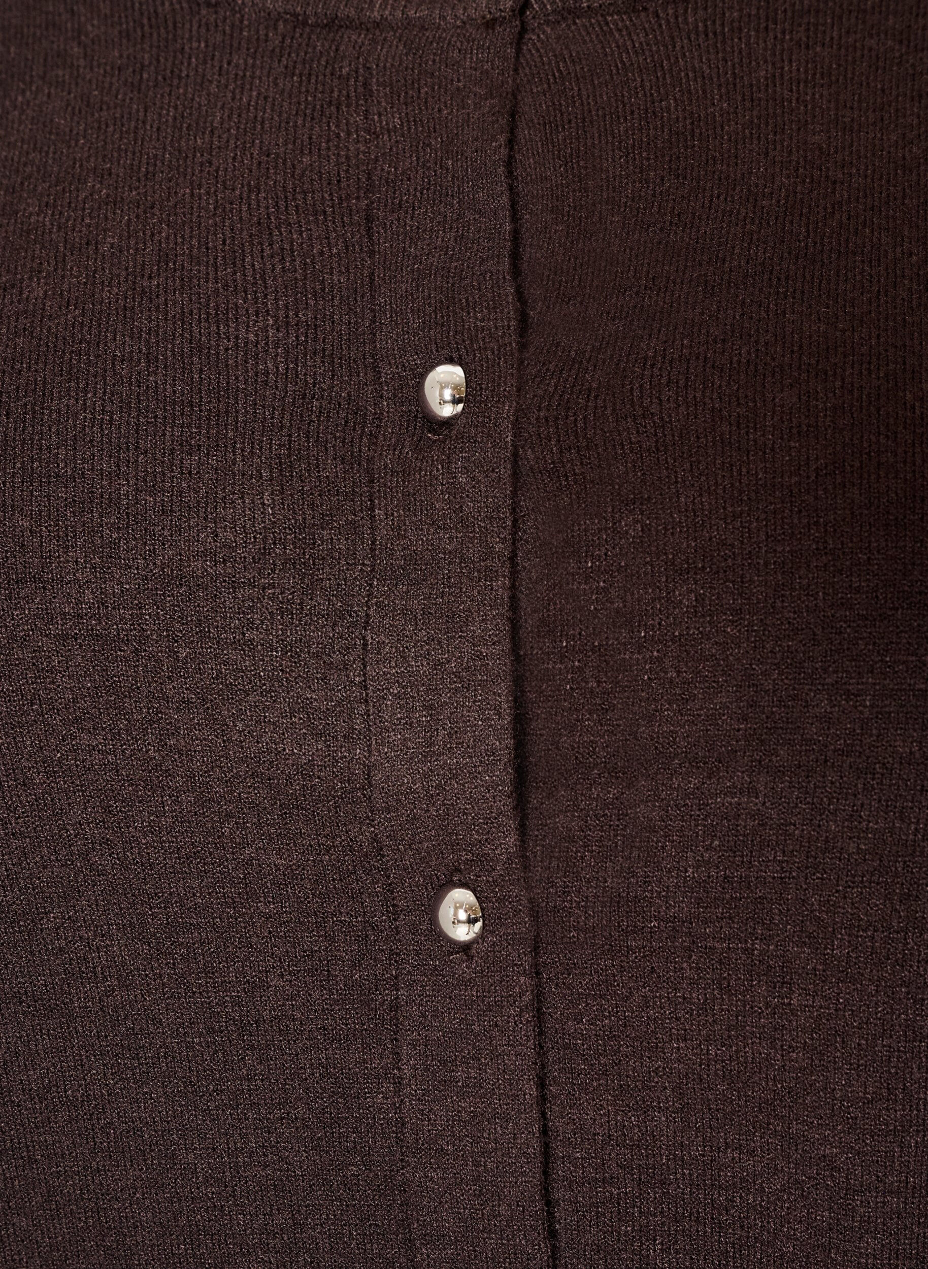 ZizziNeuletakki py&ouml;reill&auml; napeilla, Ruskea, Packshot image number 2