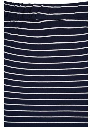 Pitkä raidallinen puuvillahame halkiolla, Blue Stripe, Packshot image number 2