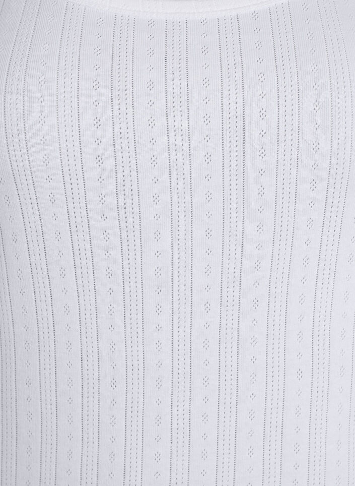 Y&ouml;toppi luomupuuvillasta, struktuurikuviolla, Valkoinen, Packshot image number 2