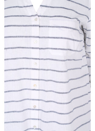 Pusero 3/4-hihoilla ja napeilla, Navy Blazer stripe, Packshot image number 2