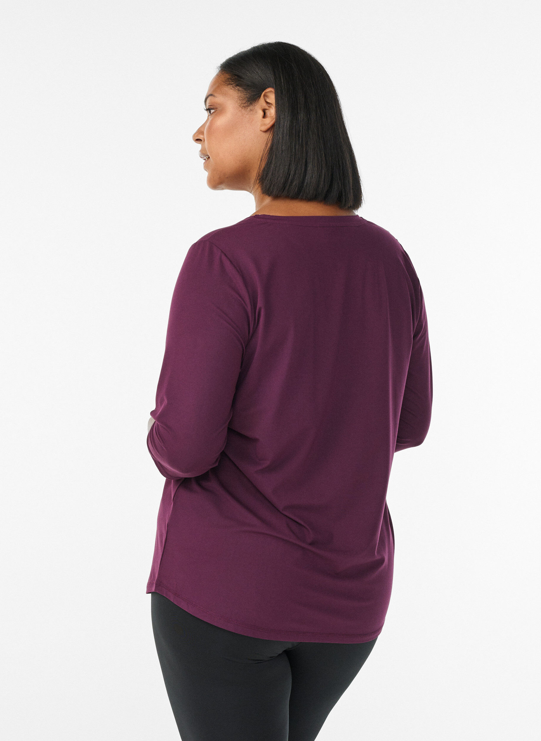 ZizziTreeniyl&auml;osa 3/4-hihoilla, Violetti, Model image number 2