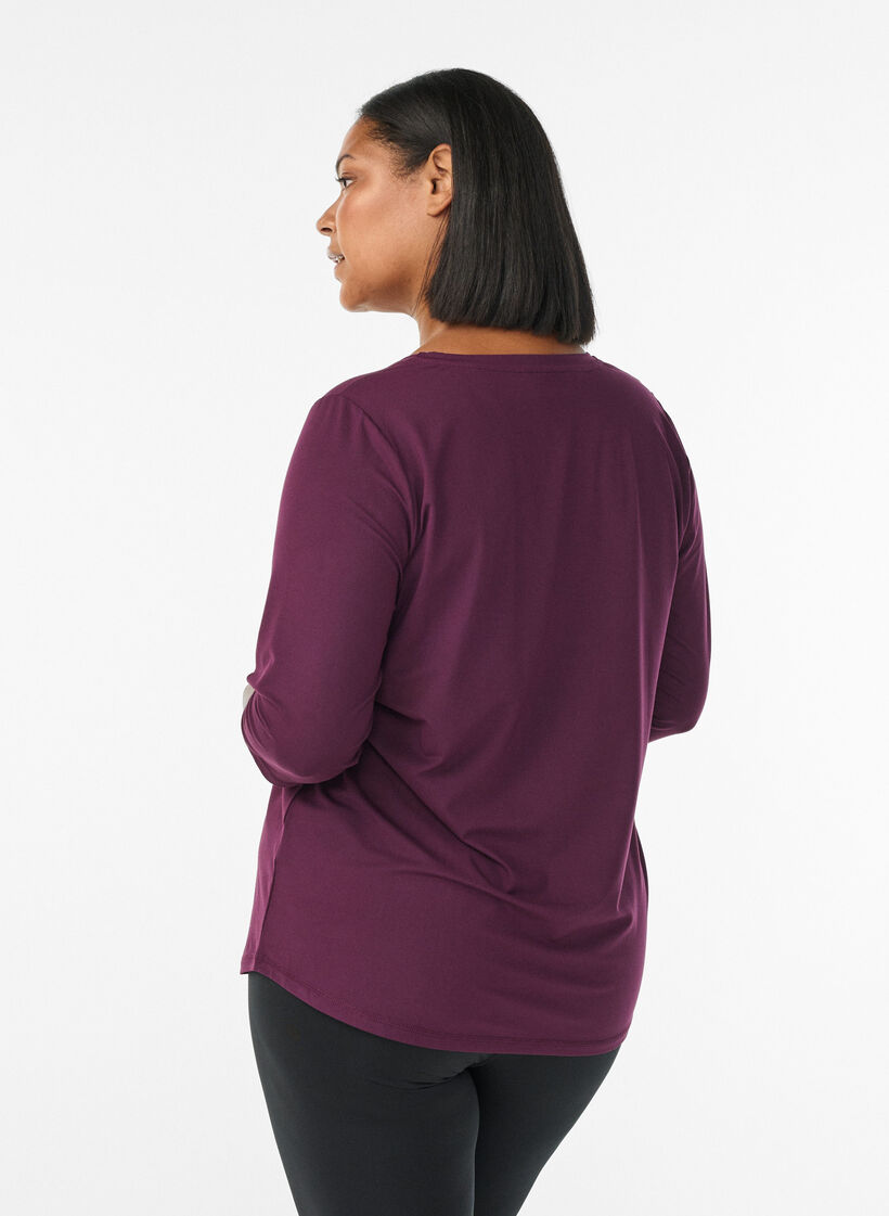 Treeniyl&auml;osa 3/4-hihoilla, Violetti, Model image number 2