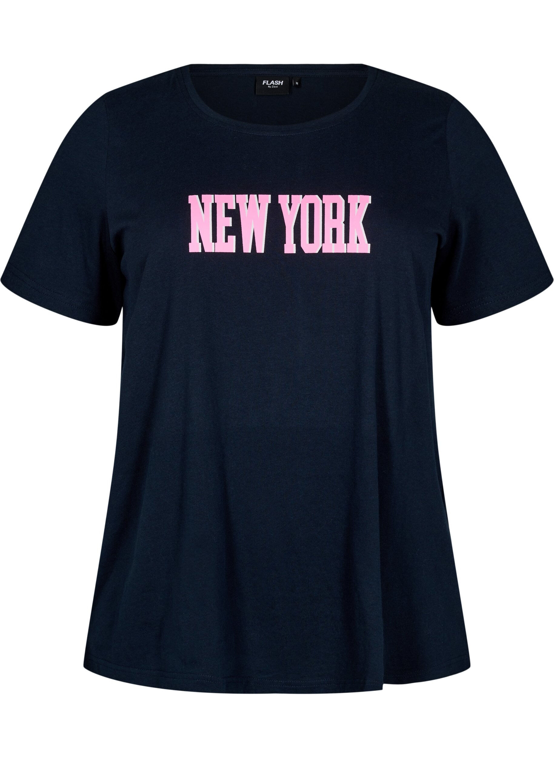 Zizzi FLASH - T-paita printill&auml;, Sininen, Packshot image number 0