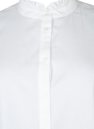 Paitapusero, jota koristavat röyhelökaulus ja virkattu nauha, Bright White, Packshot image number 2