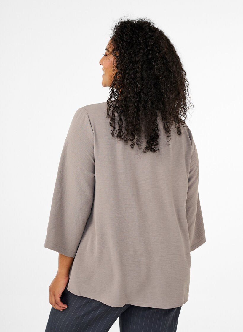 Pusero 3/4-hihoilla, Beige, Model image number 2
