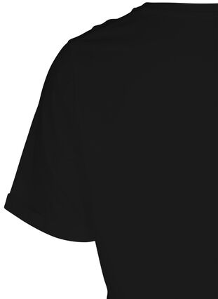 Lyhythihainen T-paita printillä, Black, Packshot image number 3