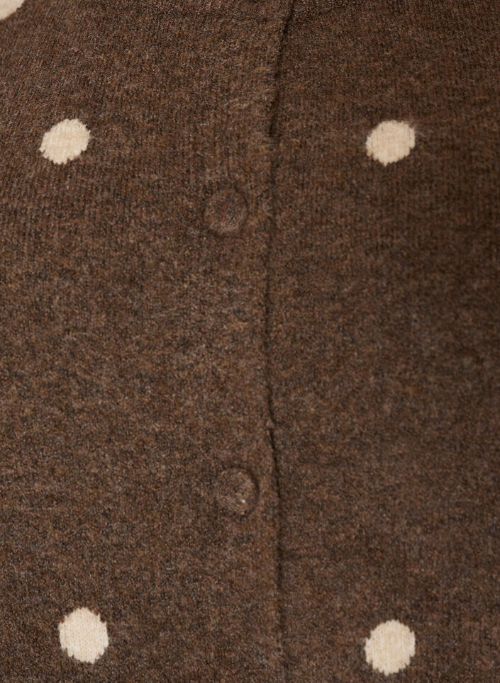Neuletakki pilkkukuviolla, Ruskea, Packshot image number 2
