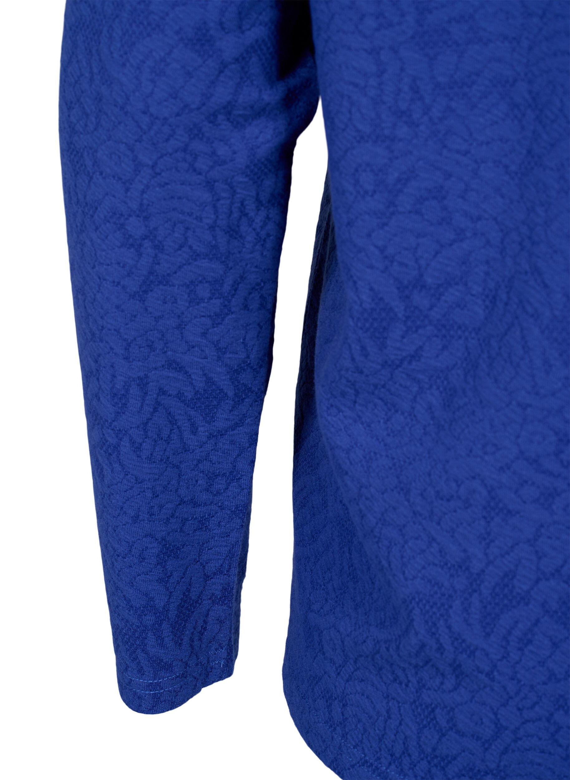 Zizzi Pitk&auml;hihainen kuvioitu pusero, Sininen, Packshot image number 3