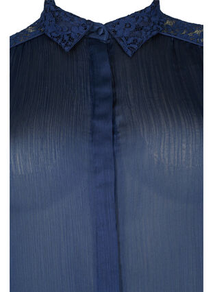 Pitkä paita pitsiyksityiskohdilla, Evening Blue, Packshot image number 2