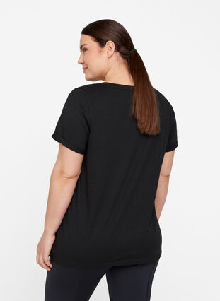 Puuvillainen t-paita treeniin painatuksella, Black Inspired, Model image number 1