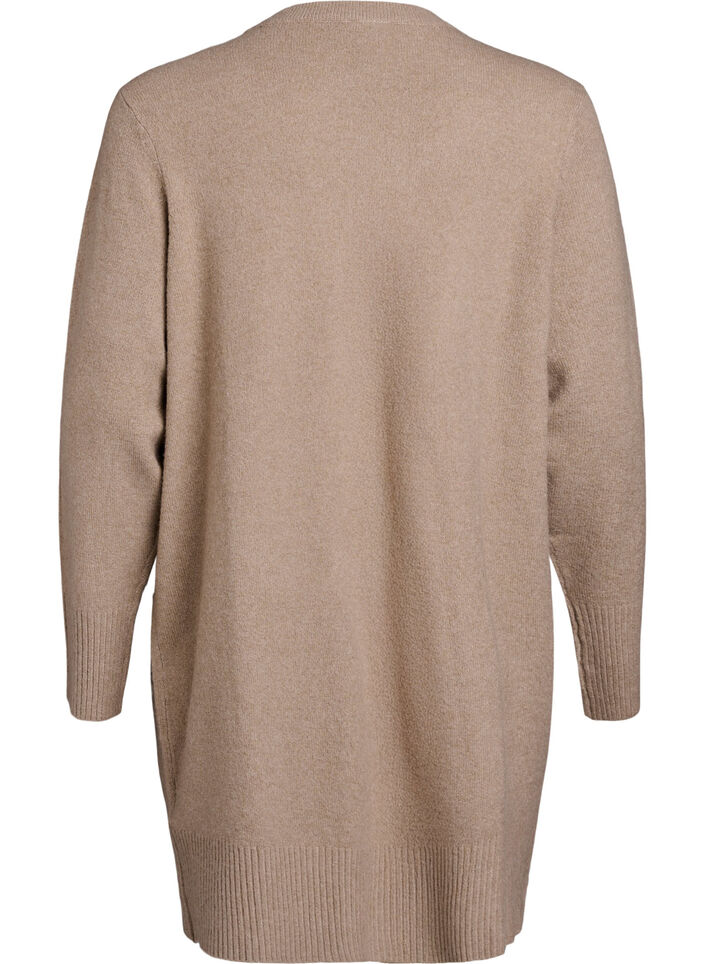 Joustinneuletakki taskuilla, Beige, Packshot image number 1