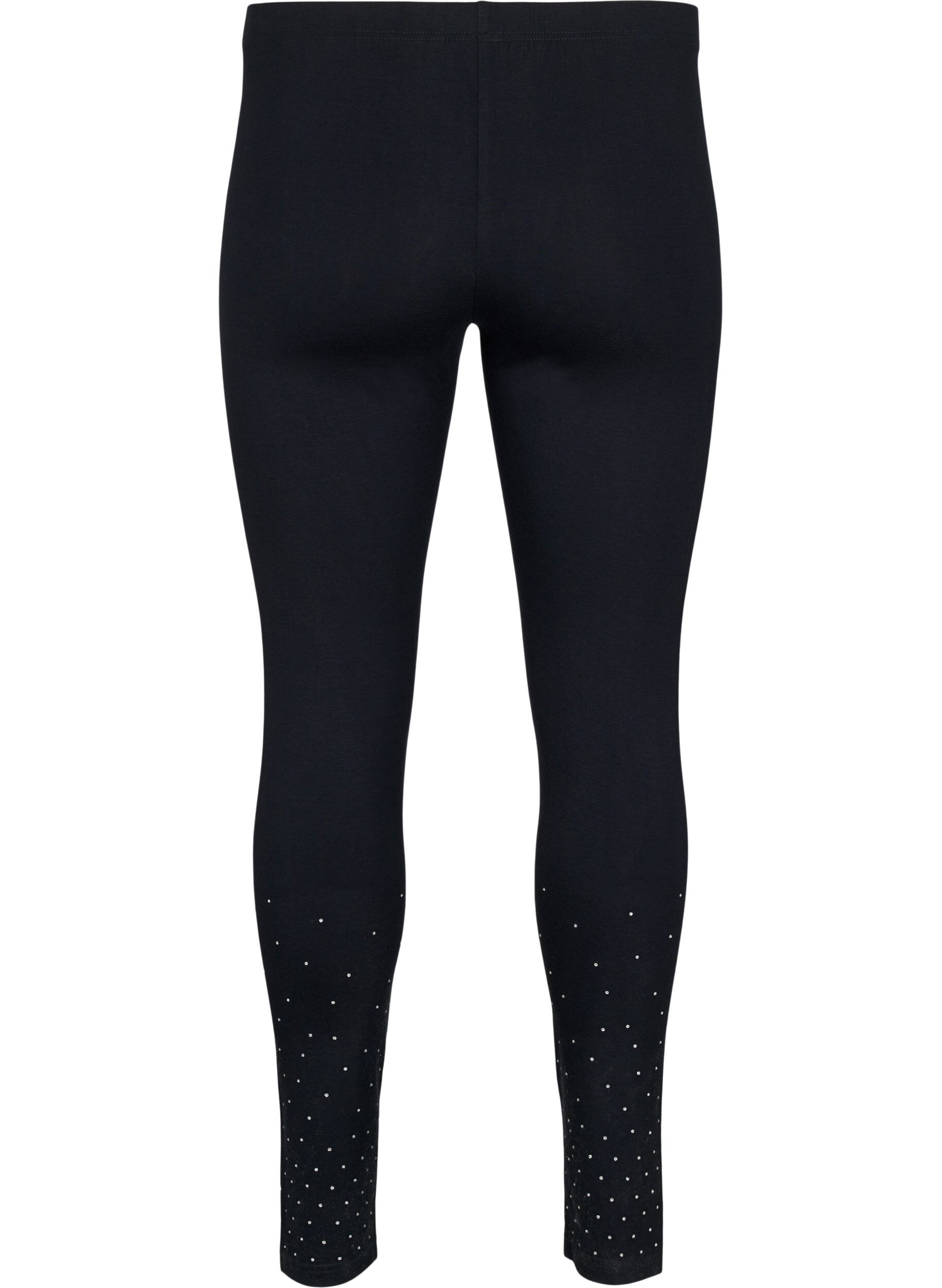 Zizzi Viskoosileggingsit somisteilla, Black, Packshot image number 1