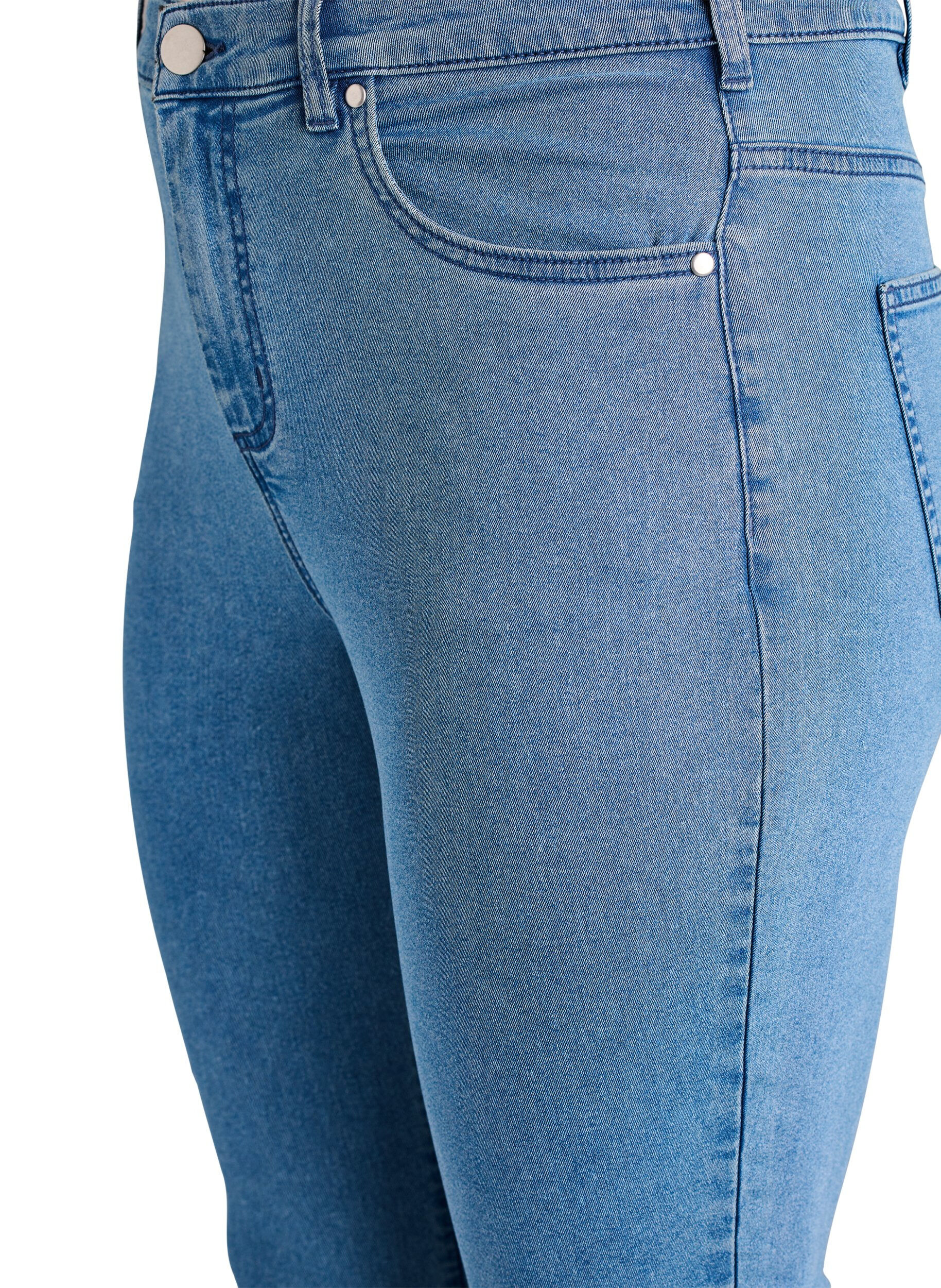 ZizziAmy korkea vy&ouml;t&auml;r&ouml;iset super slim fit -farkut, Sininen, Packshot image number 2