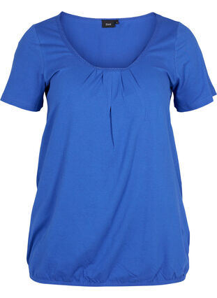 Puuvillainen t-paita lyhyillä hihoilla, Dazzling Blue, Packshot image number 0