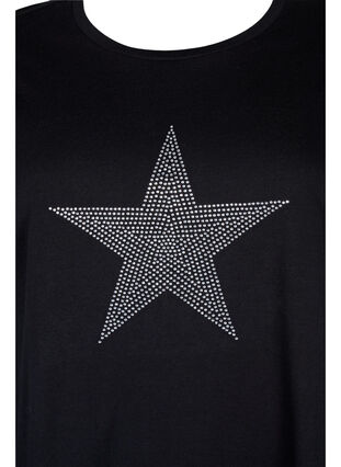 Ekologisesta puuvillasta valmistettu t-paita niiteillä, Black Star , Packshot image number 2