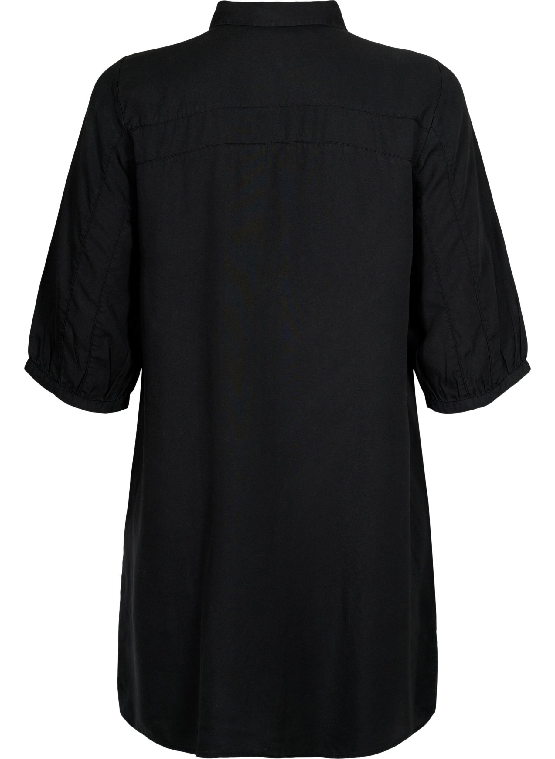 Zizzi Pitk&auml; paita 3/4-hihoilla lyocell-materiaalia (TENCEL&trade;), Black, Packshot image number 1