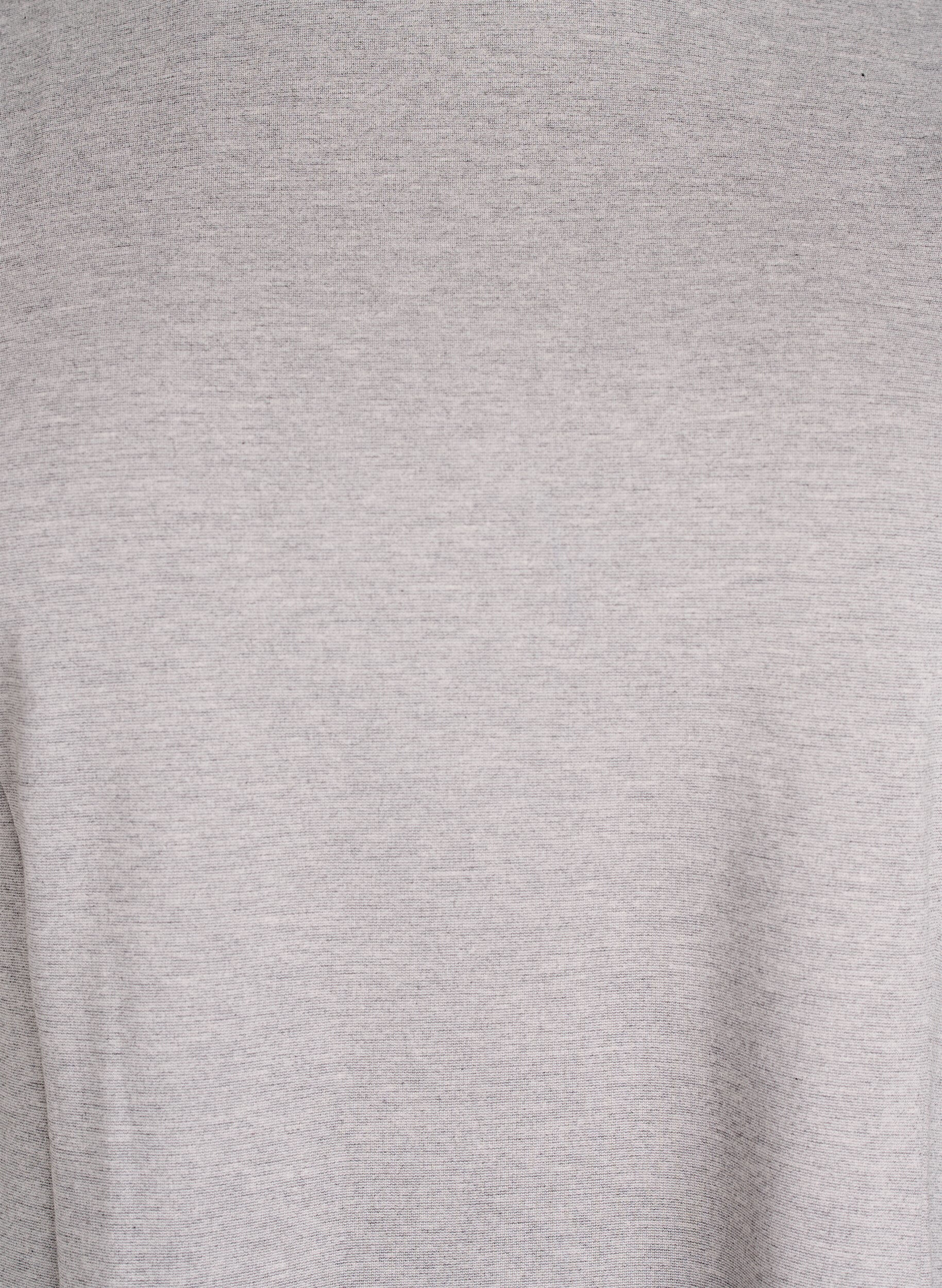 Zizzi Lyhyt A-linjainen trikoomekko, Harmaa, Packshot image number 2