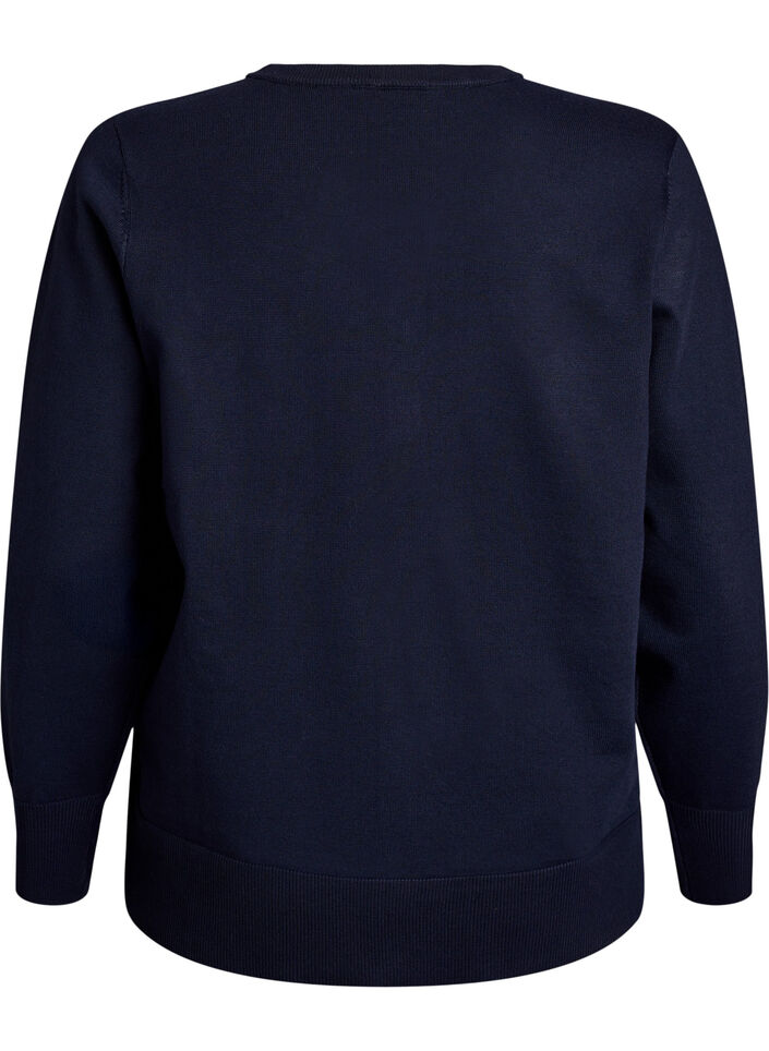 Hienoneulottu neuletakki py&ouml;re&auml;ll&auml; p&auml;&auml;ntiell&auml;, Sininen, Packshot image number 1