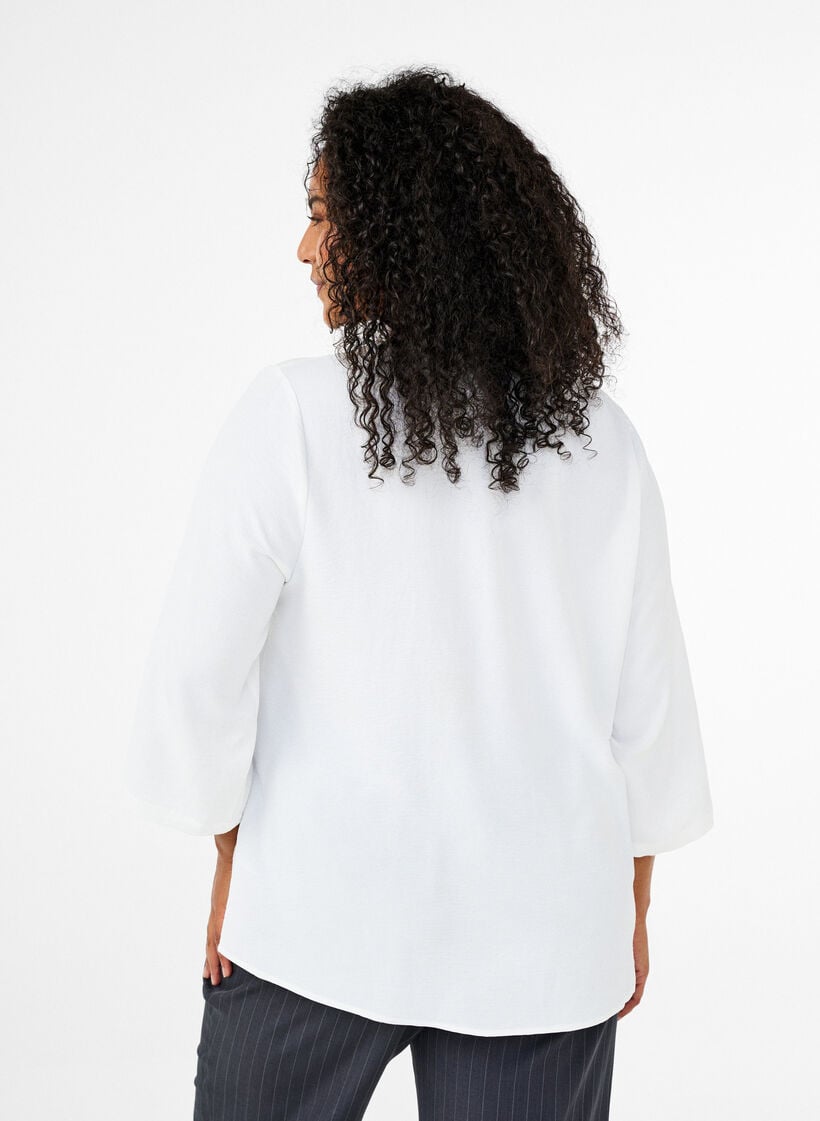 Pusero 3/4-hihoilla, Vanilja, Model image number 2