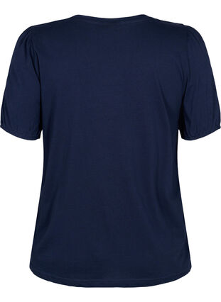 Puuvillainen t-paita 2/4-hihoilla, Navy Blazer, Packshot image number 1