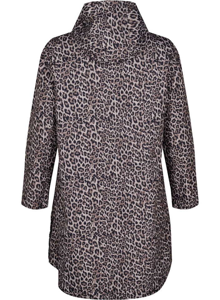 Sadetakki, jossa on taskut ja huppu, Ruskea, Packshot image number 1