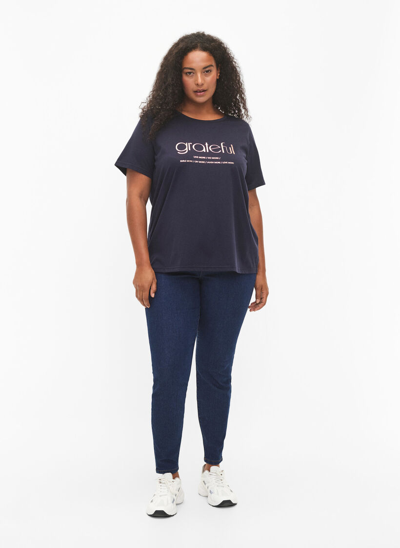 FLASH – kuviollinen t-paita, Navy Bl Rose Gold, Model image number 2