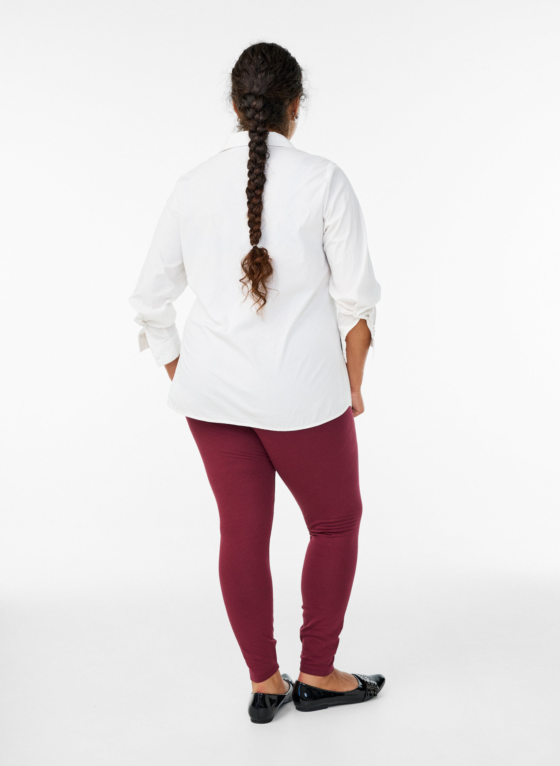 ZizziPuuvillaleggingsit vuorella, Tumma Bordeaux, Model image number 2