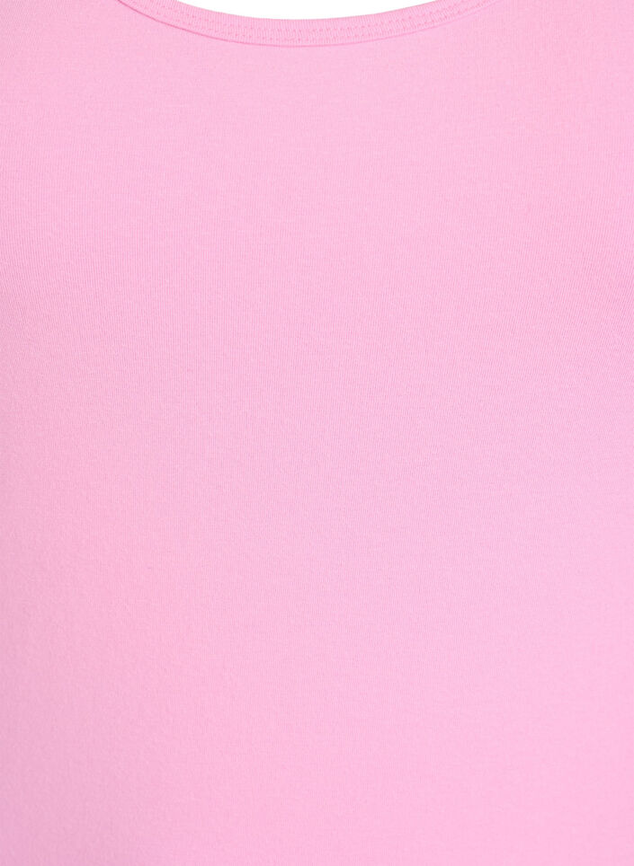 Yksiv&auml;rinen perus paita puuvillasta, Vaaleanpunainen, Packshot image number 2