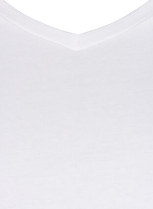 Yksivärinen perus t-paita puuvillasta, Bright White, Packshot image number 2