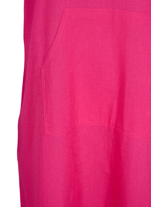 Puuvillan ja pellavan sekoitteesta valmistettu hupullinen mekko, Beetroot Purple, Packshot image number 3