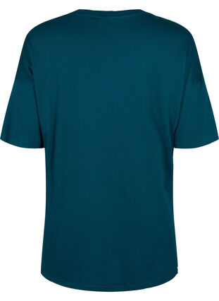 Puuvillainen t-paita painatuksella, Deep Teal/Sea Pink, Packshot image number 1