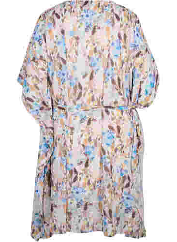Kukallinen mekko nauhalla, Humus Flower AOP, Packshot image number 1
