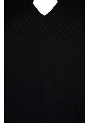 Pitkähihainen pusero smokkirypytyksellä ja röyhelöllä, Black, Packshot image number 2