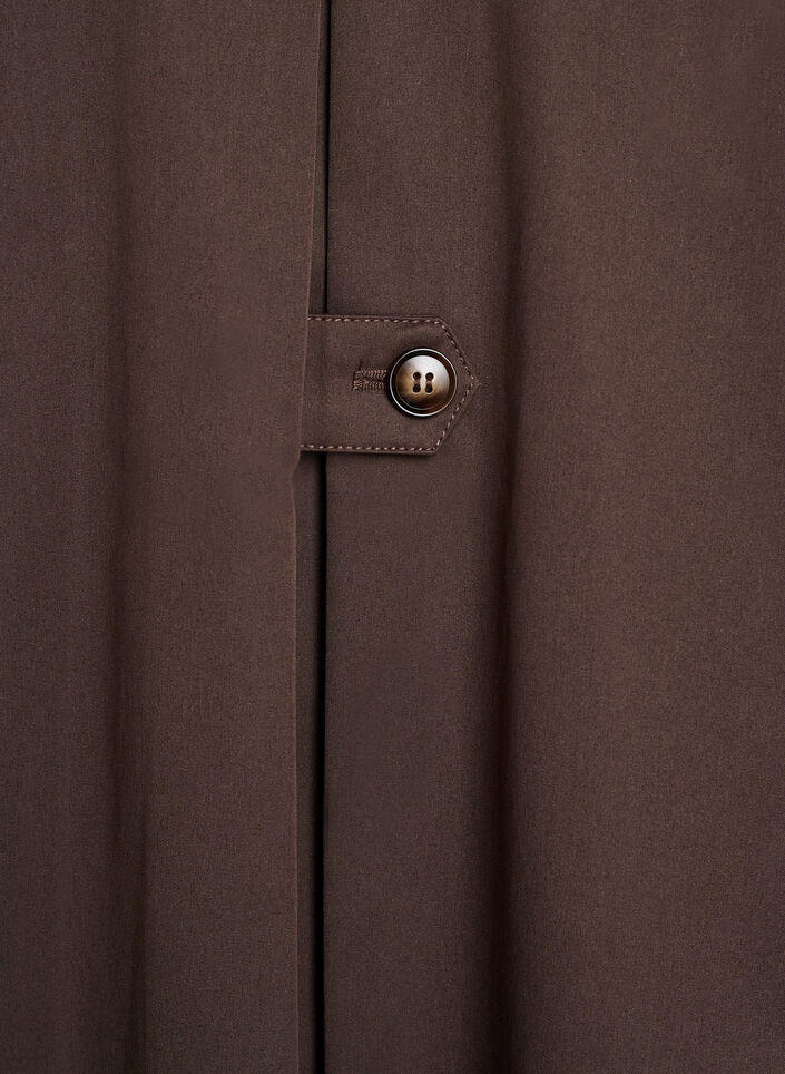 Lyhyt trenssitakki kauluksella ja raglanhihoilla, Ruskea, Packshot image number 4