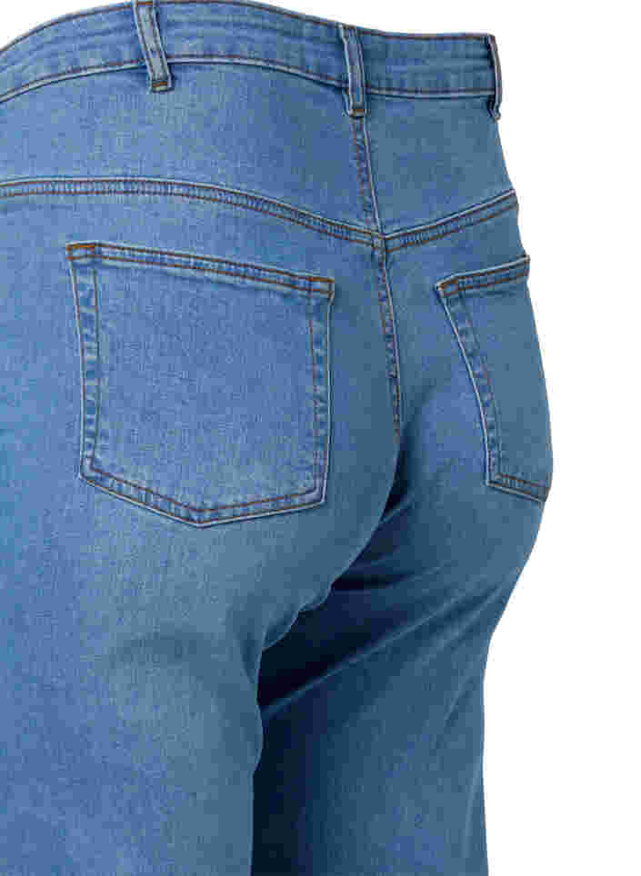 Korkeavyötäröiset Gemma farkut normaalissa mallissa , Light blue, Packshot image number 3