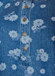 A-linjainen farkkumekko kukkakuviolla, Sininen, Packshot image number 2