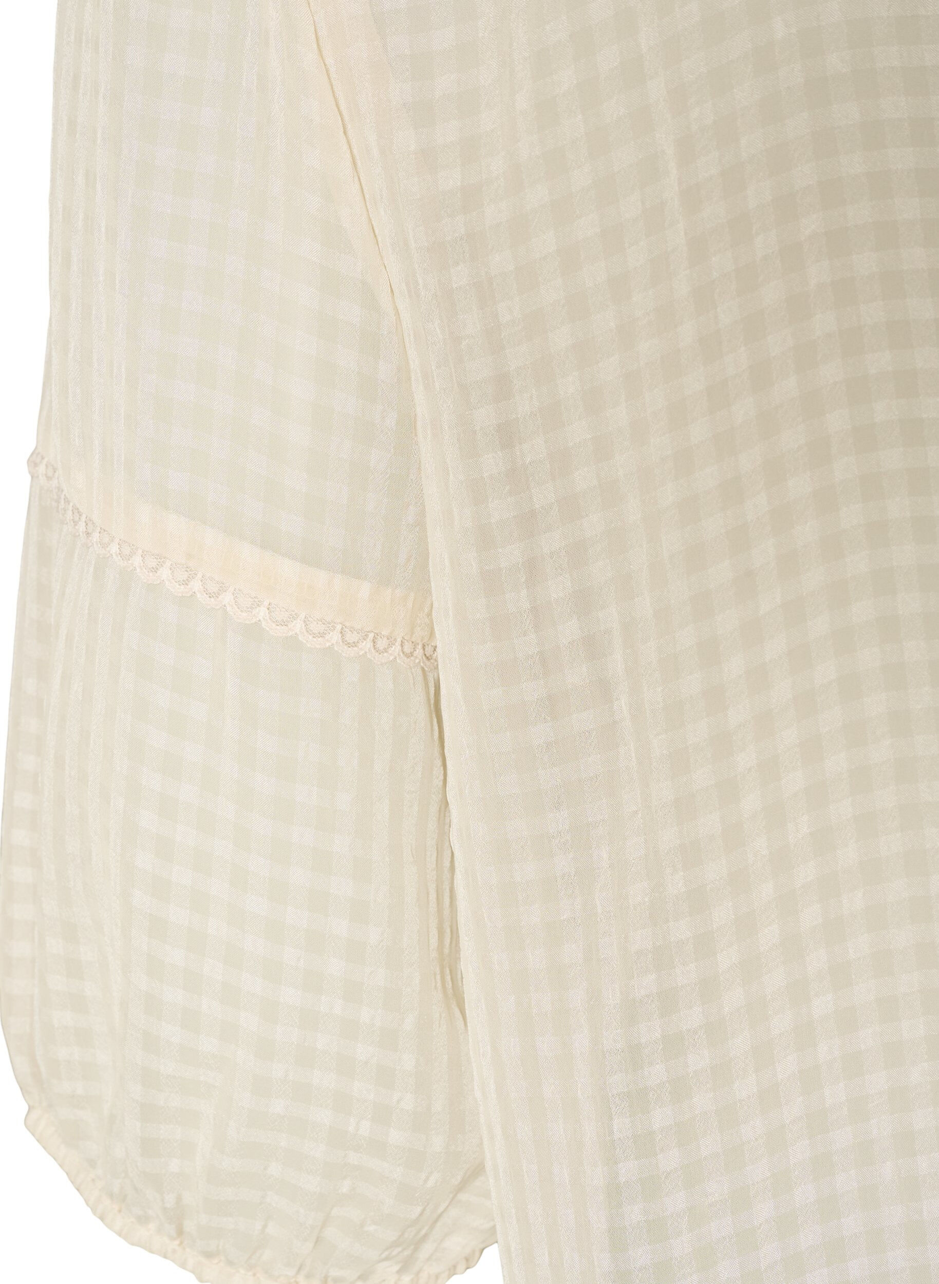 ZizziSeersucker-pusero ny&ouml;rill&auml;, Beige, Packshot image number 3