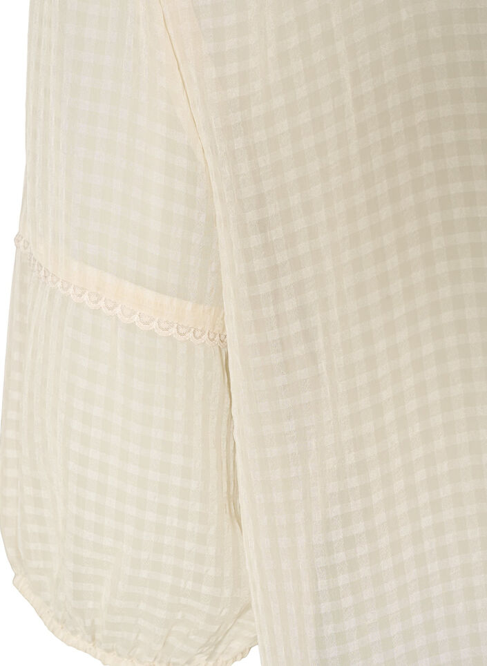 Seersucker-pusero ny&ouml;rill&auml;, Beige, Packshot image number 3