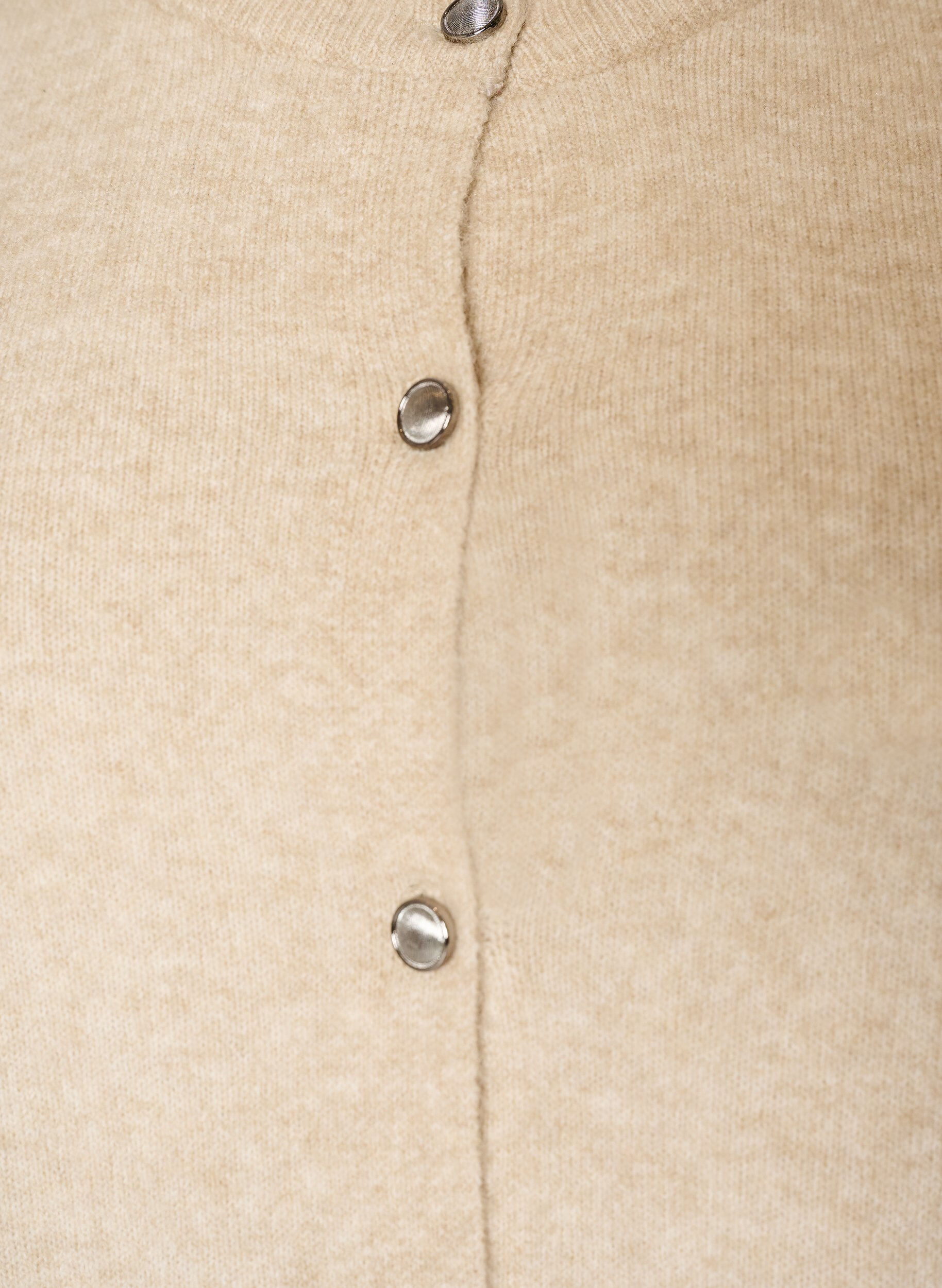 ZizziLyhythihainen neuletakki, Beige, Packshot image number 2