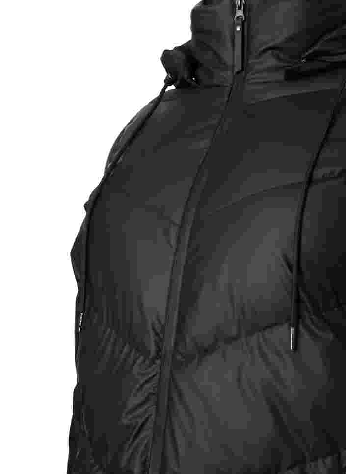 Vettähylkivä talvitakki irrotettavalla hupulla, Black, Packshot image number 2